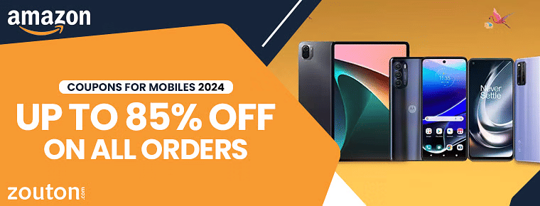 Amazon Coupons For Mobiles | August 2024 | Save Up To 85% On All Orders