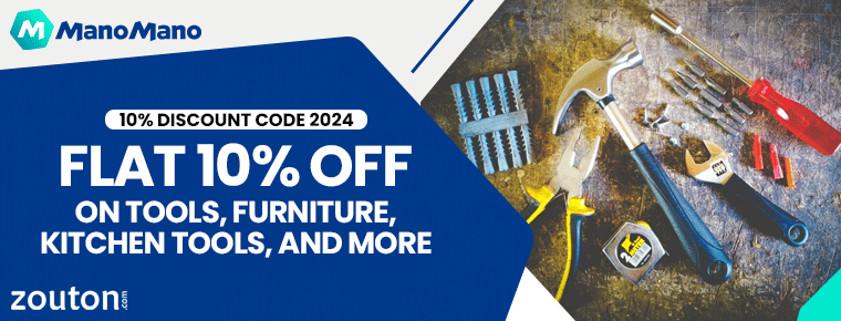 ManoMano 10% Discount Code | Get Flat 10% Off On Tools, Furniture, Kitchen Tools, And More