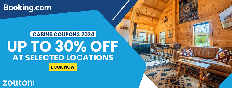 Booking.com Cabins Coupons 2024 | Get Up To 30% Discount On Cabin Bookings
