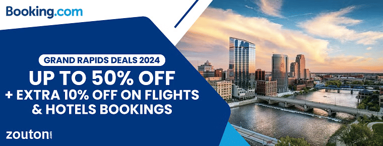 Booking.Com Grand Rapids Deals 2024 | Up To 50% + Extra 10% Off On Flights & Hotels Bookings