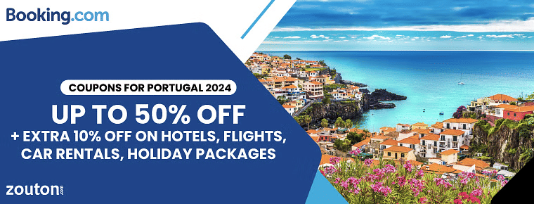 Booking.com Portugal Coupons 2024 | Up To 50% + Extra 10% Off On Bookings On Hotel & Flight Booking