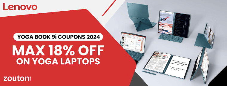 Lenovo Yoga Book 9i 2024 Coupons | August 2024 | Maximum 18% Off  On Yoga Laptops