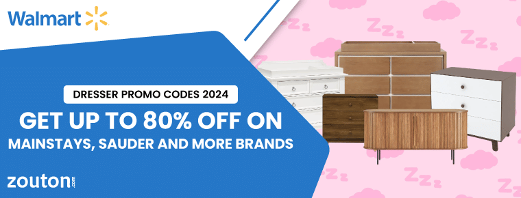 Walmart Dresser Promo Codes | July 2024 | Up To 80% Off on Mainstays, Sauder and More Brands