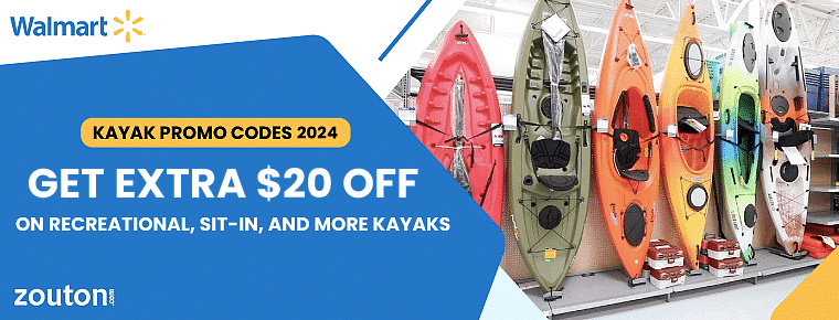 Walmart Kayak Promo Codes | August 2024 | Get Extra $20 Off on Recreational, Sit-In, and More Kayaks