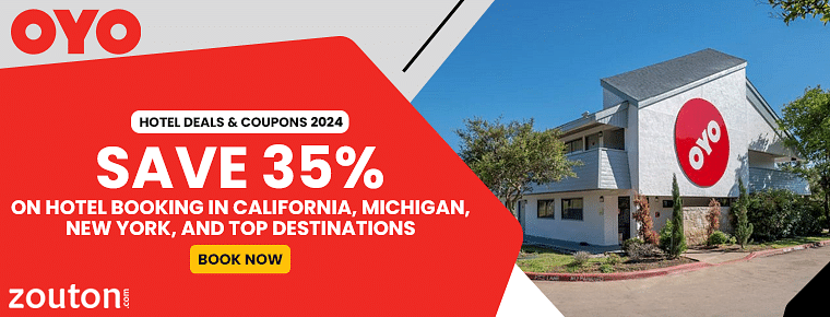 OYO Hotel Deals & Coupons For February 2024 | Save 35% On Hotel Booking In California, Michigan, New York, And Top Destinations