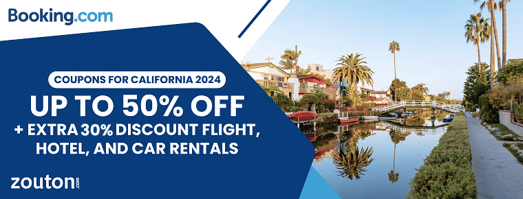 Booking.com Coupons For California 2024 | Avail Up To 50% + Extra 10% Discount On Hotels, flights, car rentals, holiday packages