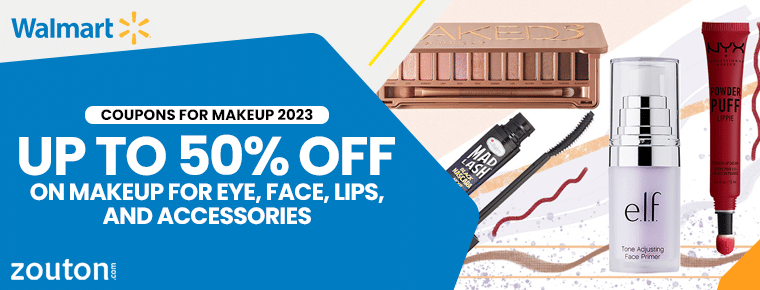 Coupons For Makeup At Walmart | January 2024 | Get Savings Up To 50% On Makeup For Eye, Face, Lips, And Accessories