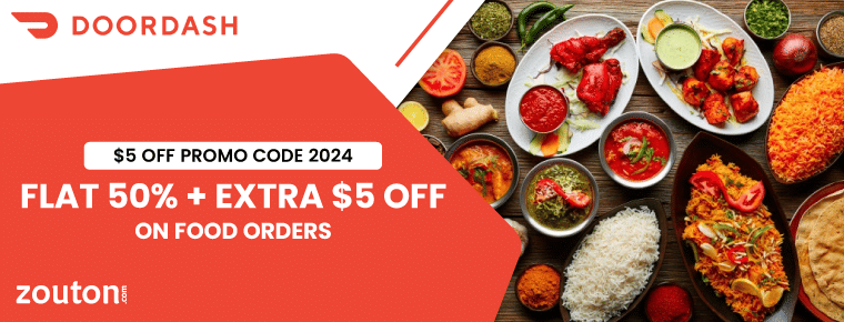 Doordash $5 Off Promo Code | July 2024 | Flat 50% + Extra $5 Off on Food Orders
